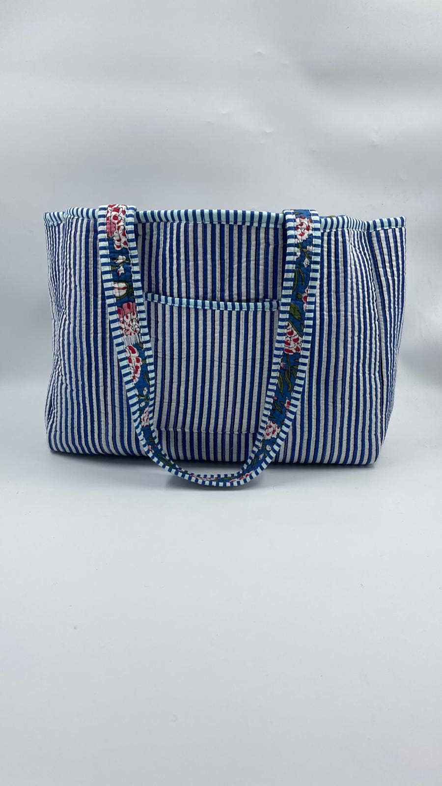 100% Cotton Kantha Quilted Boho Reversible Tote Bag
