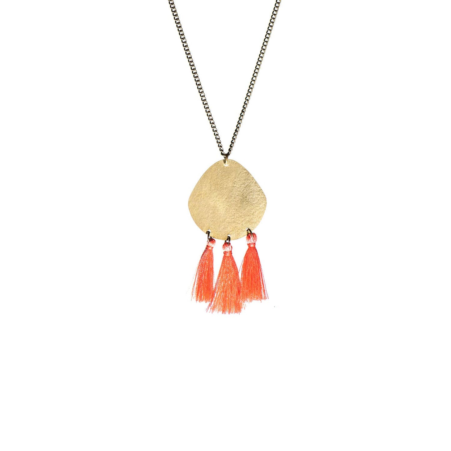 Tassel Trio Pendant - Coral