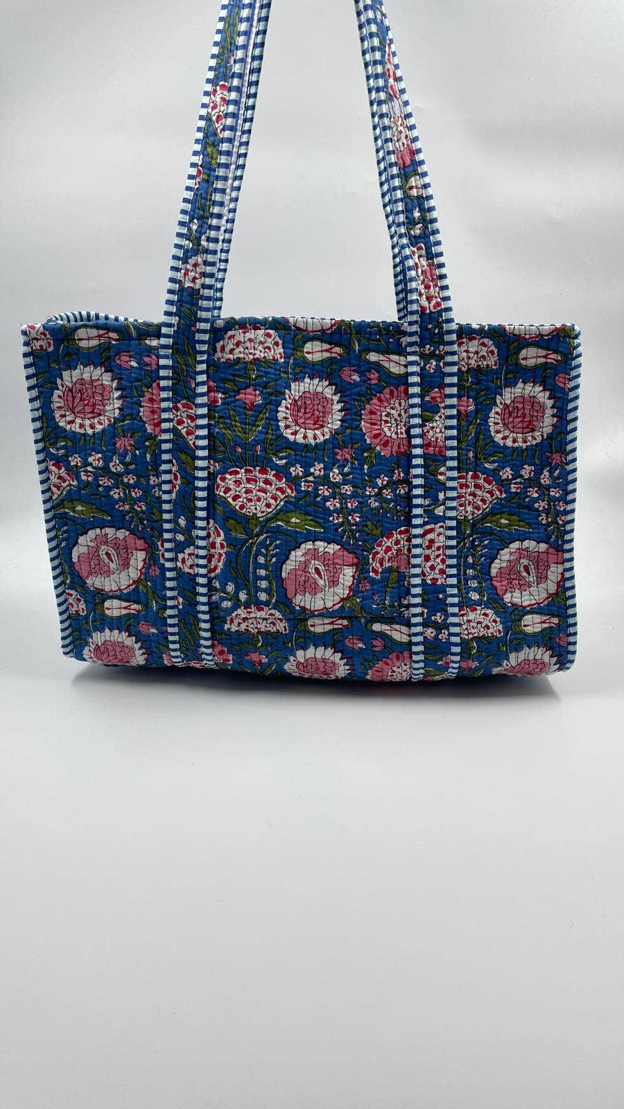 100% Cotton Kantha Quilted Boho Reversible Tote Bag