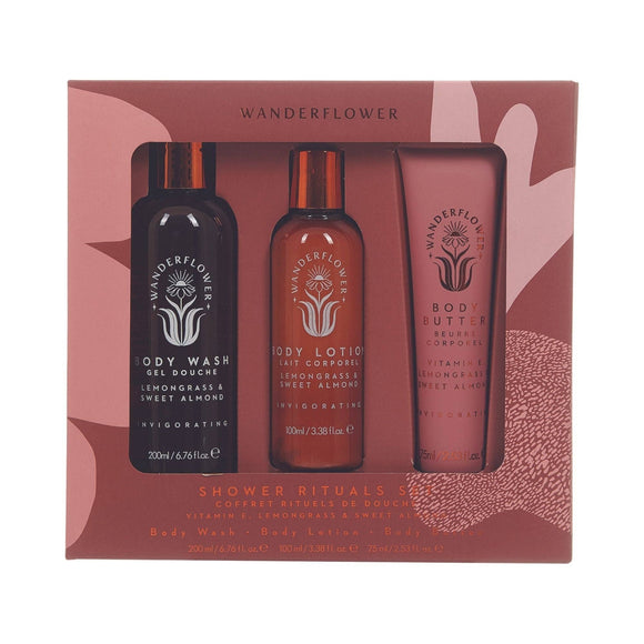 3pc Shower Rituals Set - Lemongrass & Sweet Almond