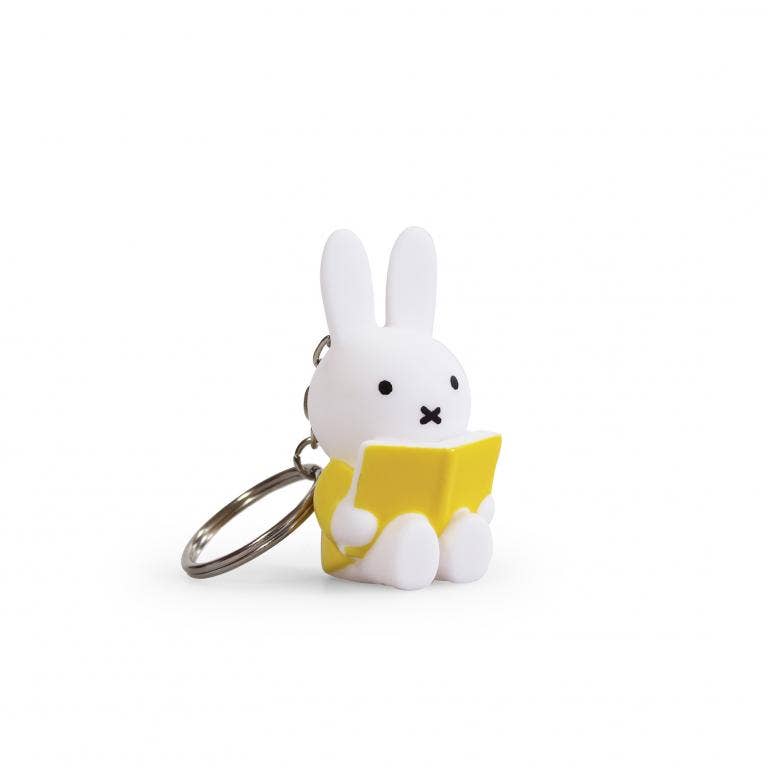 Miffy with Book Keyring - Yellow - 6cm