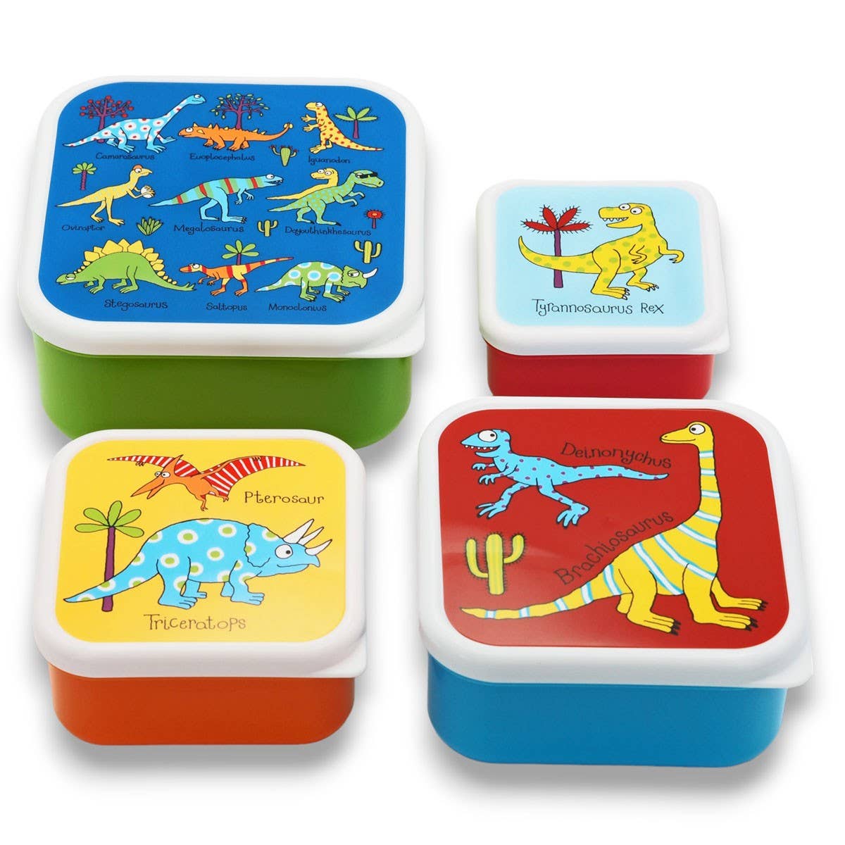 Set of 4 Dinosaurs Snack Boxes for Kids