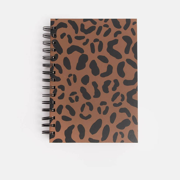 Tan Leopard A5 Spiral Notebook