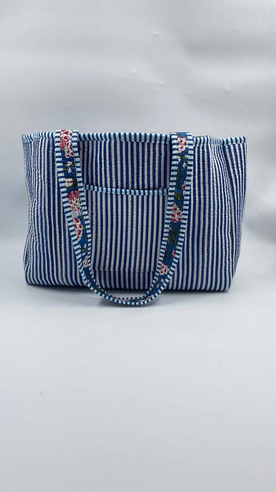 100% Cotton Kantha Quilted Boho Reversible Tote Bag