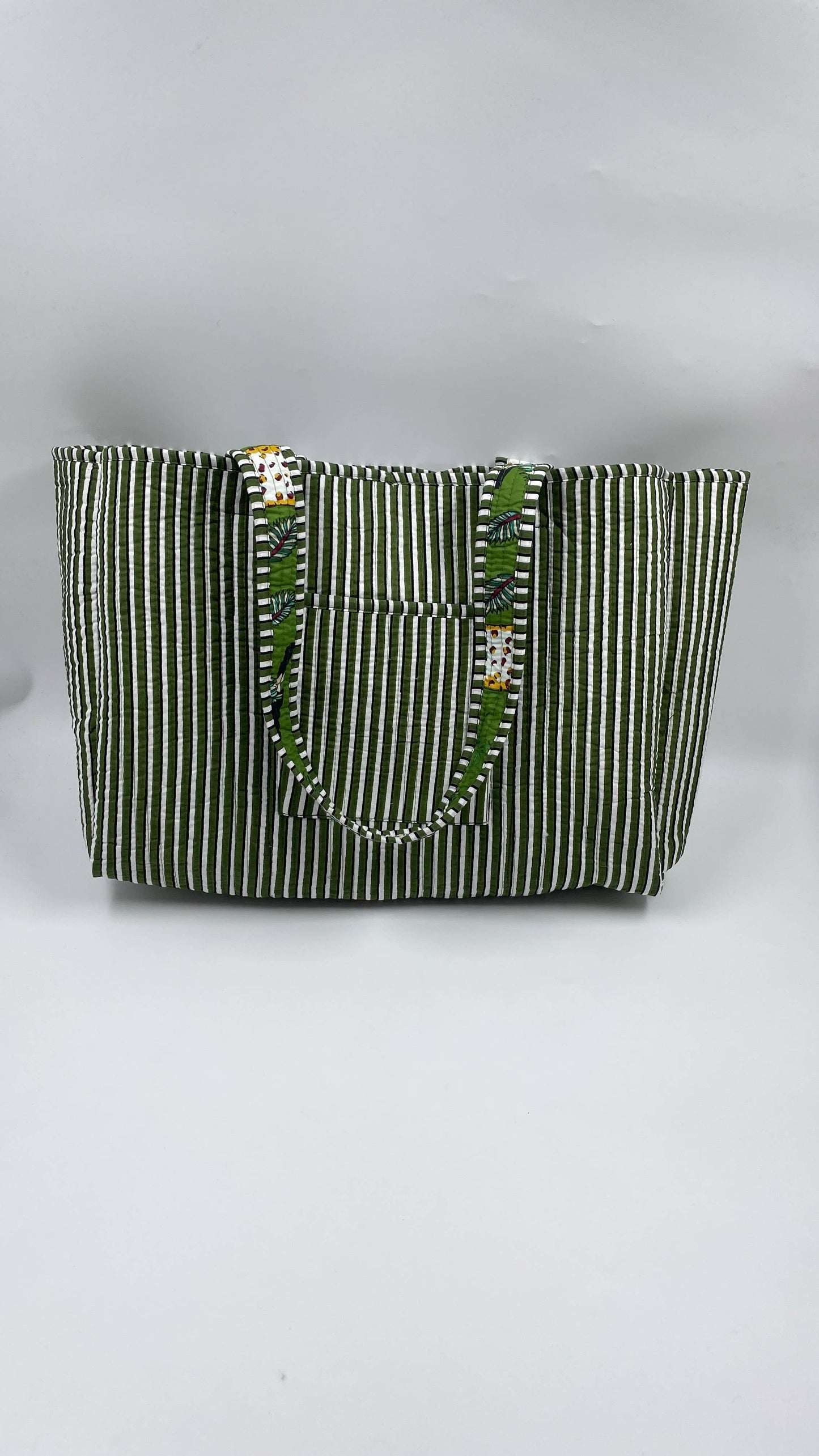 100% Cotton Kantha Quilted Boho Reversible Animal Tote Bag