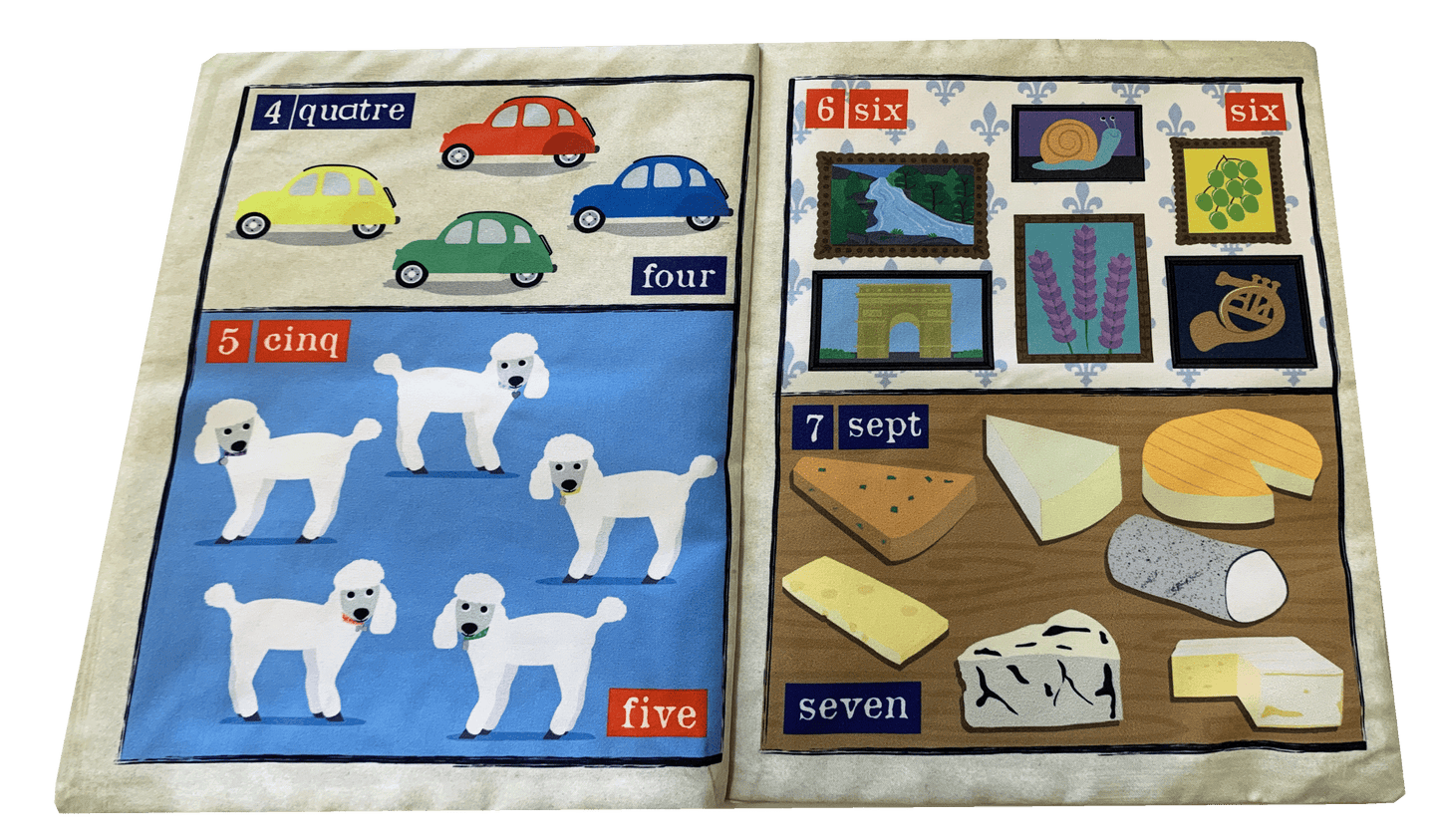 Nursery Times Crinkly Newspaper - Count to 10 in French*NEW*