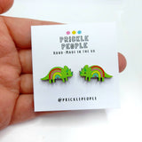 Triceratops Earrings, Dinosaur Gifts, Prickle People: No Gift Box