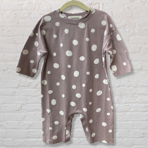 YRGM KIDS Polka Dot Cotton Long-Sleeved Onesie