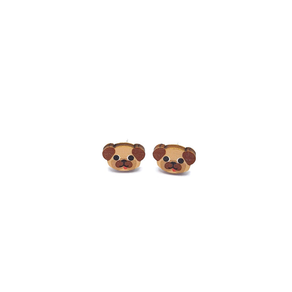Pug Stud Earrings